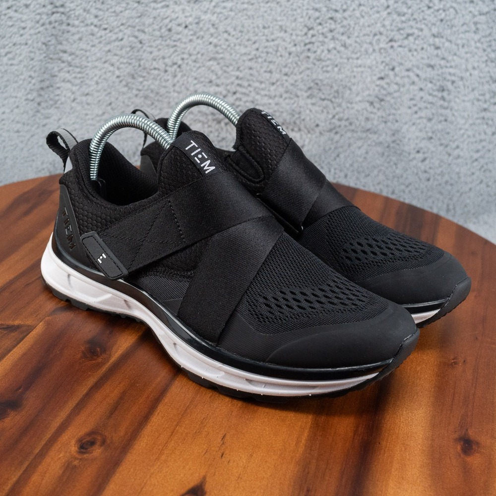Tiem Slipstream Indoor Cycling Spin Shoes Black White Performance 9 with SPD